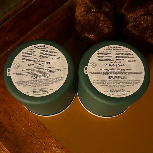 Bath & Body Works Cypress & Amber Candle Set - Picture 3 of 3